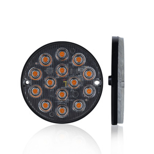 Luz lateral LED redonda de 14SMD 12-24V con función constante y intermitente para luz trasera de camión - Product Image 1