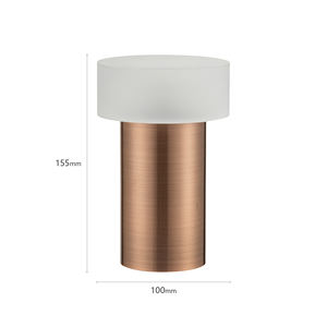 Lampe de table LED sans fil moderne rechargeable portable à commande tactile RGB en aluminium alimentée par batterie Décoration de bar d'hôtel CRI 90 - Product Image 1