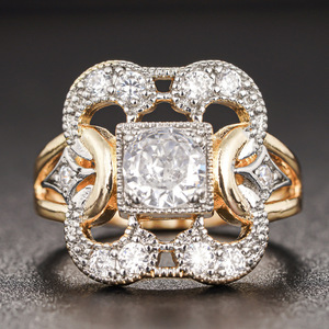 Anello Bicolore Stile Principessa per Donne, Elegante Gioiello da Dito alla Moda - Product Image 5