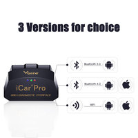 Icar Pro BT 4,0 OBDII escáner de diagnóstico automático de coche Android IOS Aplicación de teléfono adaptador obd2
