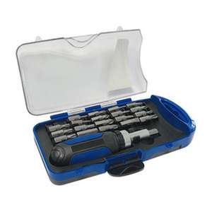Kit de destornilladores de 21 piezas, incluye diferentes tipos y tamaños; ideal para reparaciones y mantenimiento en el hogar. - Product Image 1