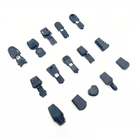 Embouts carrés creux en plastique noir mat pour cordons de vêtements, capuchons de cordon de serrage pour sacs à dos