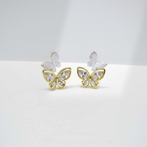 custom plata 925 silver Baguette Cut zirconia earring gold plated summer unique hypoallergenic geometric fashion stud earrings - Product Image 3