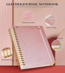 Spiral Notebook <b>Journal</b> Wholesale Hardcover Leather Lined Thread Sewn Customizable Gift <b>Journals</b> for Women Men A4/A5 Size - Product Image 2
