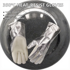 Gants de sécurité pour four industriel résistants à 350°C, isolés en feuille d'aluminium aluminisée avec feutre métaramide pour utilisation en four - Product Image 5