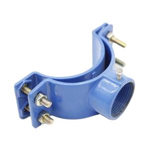 <span class=keywords><strong>Selle</strong></span> de raccordement en fonte ductile basse pression avec bande de fixation en acier inoxydable, pour tuyaux DI/acier, et pour applications eau (PE/PVC) - Product Image 3