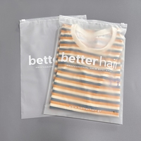 Sacs en plastique scellables personnalisés avec logo, sacs à fermeture éclair givrés pour vêtements, t-shirts, emballages à fermeture éclair