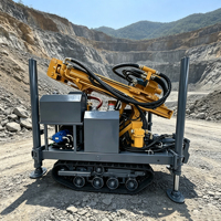 Unité de forage DTH FYX200 58KW, machine de forage profond de 200 m, équipement hydraulique sur chenilles, plateforme de forage de puits d'eau en milieu rocheux