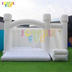 Joyful Fun alta calidad personalizada Moon Bounce White Bounce House para boda Castillo que rebota niños comercial - Product Image 2