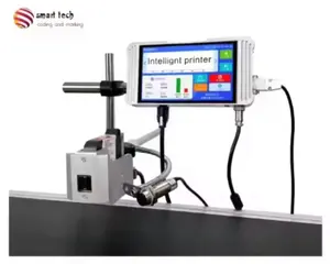 Mesin cetak Inkjet kemasan Printer Jet tinta warna hitam putih untuk lini produksi/Printer Inkjet industri