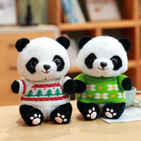 Haute qualité 25cm doux peluche panda rouge moelleux tissu animaux de chine Kawaii jouets en peluche et vêtements remplaçables