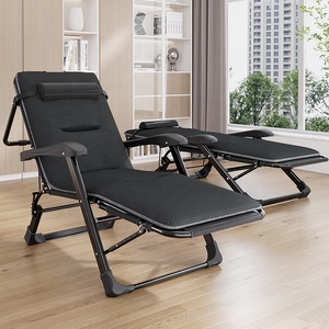 Lit de pause déjeuner portable extérieur camping chaise pliante lit chaise longue de jardin chaise - Product Image 1