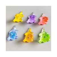 Mini 100 pièces lézard lumineux résine breloques dos plat Cabochon perle Type pour maison de poupée artisanat bricolage décorations