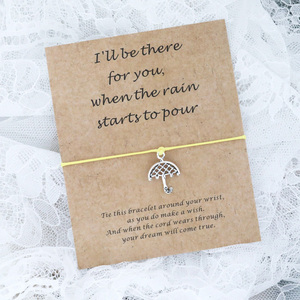 Paraguas encanto deseo pulseras <span class=keywords><strong>estaré</strong></span> <span class=keywords><strong>allí</strong></span> para ti amistad pulsera paraguas joyería para Mujeres Hombres mejor amigo amor regalo - Product Image 5
