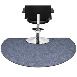 Meilleure vente : Tapis de sol anti-fatigue semi-circulaire noir imperméable pour salon de coiffure et barbier - Product Image 6