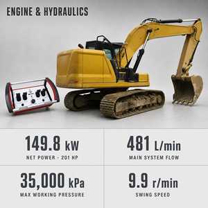 Excavatrice sur chenilles industrielle haute performance de 26 tonnes avec télécommande hydraulique proportionnelle sans fil, modèle 2024 - Product Image 4