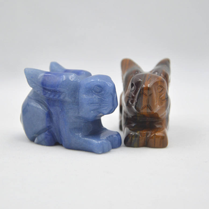 Estatua de Conejo Tallada a Mano con Piedras Energéticas Curativas de Reiki: Amatista Natural, Ónix, Lapislázuli, Unakita, Adorno Decorativo para el Hogar - Product Image 4