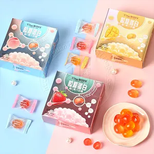 China caixa de colágeno adicionado VC frutas sabor suave gummy confeitaria