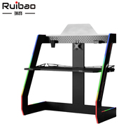 Bureau de jeu convertible en bois de haute qualité Ruibao, avec éclairage RGB, pour l'e-sport et les jeux sur ordinateur