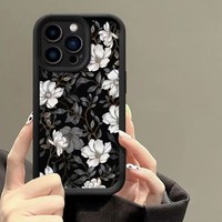 Nouvelle coque de téléphone Magnolia pour iPhone 16 15 17 Air Pro Max 14 13, couleur bonbon, givrée, antichoc, coque arrière