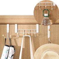Nouveauté Double blanc porte crochets pour accrocher porte en métal cintre crochet bois crochets pour accrocher des vêtements