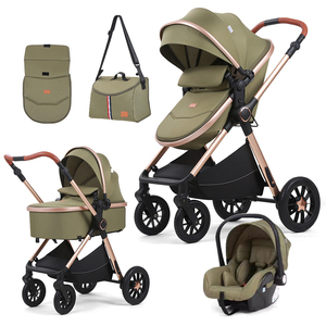 Kinderwagen für Babys: Luxus-Kombikinderwagen 4-in-1, faltbarer Kinderwagen 3-in-1 mit Autositz - Product Image 5