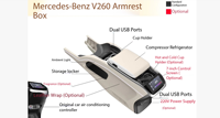 Boîte d'accoudoir de console centrale en cuir de qualité supérieure pour Mercedes Benz Classe V W447 Vito V250 V260
