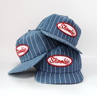 Casquette plate à visière plate en coton 100% avec logo brodé personnalisé à 5 panneaux, rayures, performance sportive, Gorras OEM, patch tissé, snapback