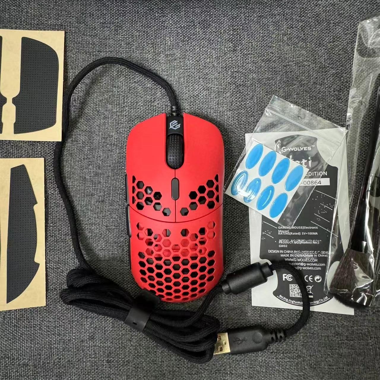 G-Wolves Youlang HTS3360 12000dpi RGB с подсветкой 6 кнопок эргономичная легкая электрическая соревнование специальная Проводная игровая мышь 50 г