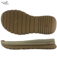 Semelle de chaussure en caoutchouc épaisse à logo Mustang, vente en gros, couleur kaki, à rayures verticales, antidérapante, résistante à l'usure