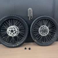 Kit de roues Light Bee, pneus pour vélo électrique, pièces de moto, roues SuperMoto, accessoire d'origine 70/90-17 90/80-17 LBX, moto électrique tout-terrain