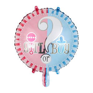 Ballons de révélation de sexe Bébé garçon ou fille Bleu Rose Symbole de point d'interrogation Ballon en feuille de révélation de sexe Il ou <span class=keywords><strong>Elle</strong></span> Ballons de fête - Product Image 6