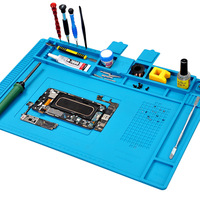 Tapis de soudure résistant à la chaleur 932 ℉ pour outils de travail Kit de réparation de téléphone informatique tampon de réparation de travail plate-forme de maintenance résistante à la chaleur