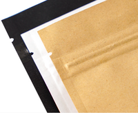Brown Craft PET Ziplock Emballage Alimentaire Sacs Premade Stand up Pouch Bag avec Fenêtre Transparente