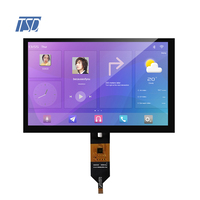 7 ''7 pulgadas IPS grado automotriz 800x480 resolución TN USB I2C interfaz LCD pantalla táctil