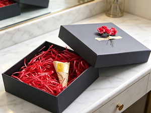 Boîte cadeau rigide noire de haute qualité en carton premium avec découpe précise - Product Image 4