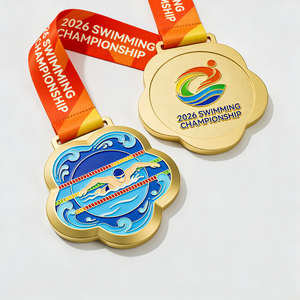 Médaille en métal doré personnalisée en alliage pour Taekwondo, Pickleball, Natation – Conception gratuite du fabricant, vente en gros - Product Image 1