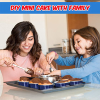 300ml Bleu Gâteau Emballage Dessert Feuille Récipient Yaourt Feuille Plat De Cuisson Plateau Jetable De Qualité Alimentaire Carré En Aluminium Feuille Tasse