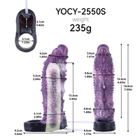 YOCY Anneau pénien électrique en silicone souple avec fonction de pulvérisation, extenseur pour l'agrandissement du pénis, jouet sexuel pour adultes, retardateur d'éjaculation pour hommes