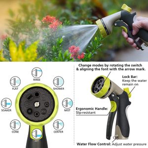 Xinglun Garden Hose <b>With</b> Zinc Alloy Spray Gun 100-150mm Nozzle For Car Wash And Plant Watering - Product Image 4