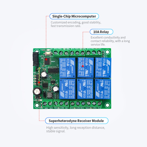Dc 12V 48V 6CH không dây <span class=keywords><strong>RF</strong></span> điều khiển từ xa Receiver chuyển tầm xa 433Mhz Transmitter LED Đèn ánh sáng động cơ phổ sử dụng - Product Image 2
