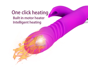 Vibrateur en silicone chauffant à 2 moteurs pour 7 vibrations et 3 modes d'étirement, jouet sexuel pour adultes, vibrateur pour femme - Product Image 2