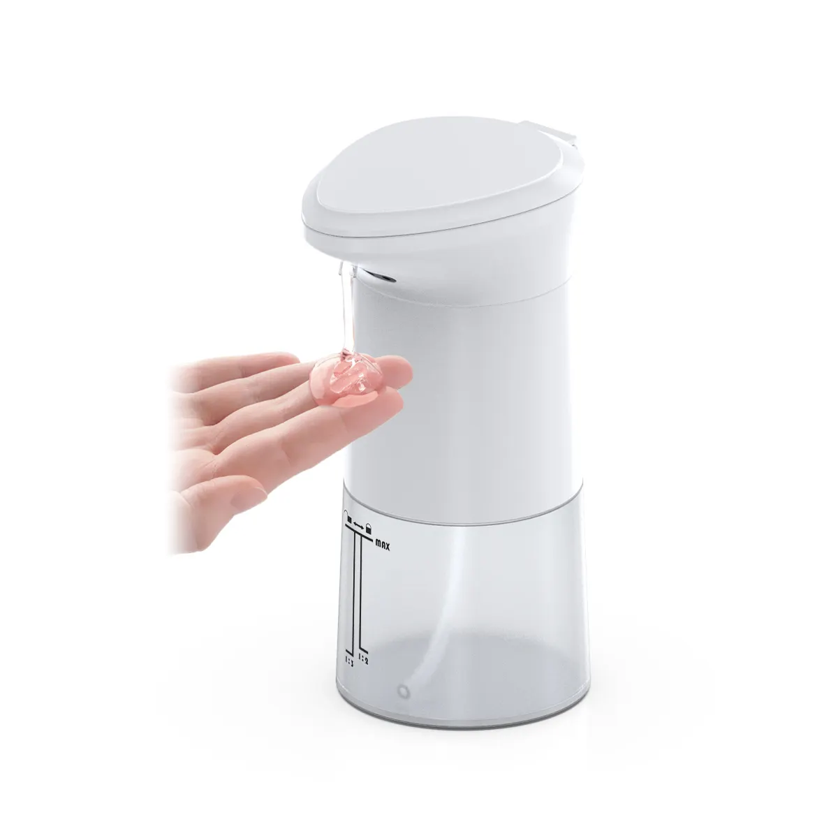 Fashion Design Waterproof Smart Infrared Sensing 250ml White Automatic Foaming Soap Dispenser for Bathroom Hotel