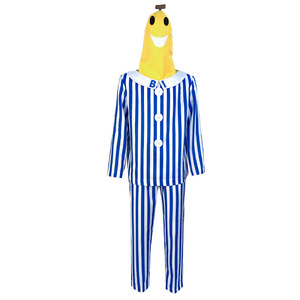 Costume de pyjama Sick Banana Man à rayures bleues et blanches pour adulte, ensemble de jeu de rôle cosplay anime - Product Image 2