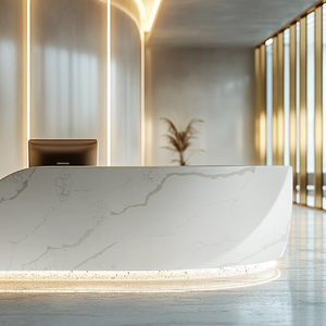 Runpin đá nhân tạo đá thạch anh lớn slab đánh bóng tường Bảng điều khiển đá ốp gạch hiện đại Quartz slab nhà bếp Countertop - Product Image 5