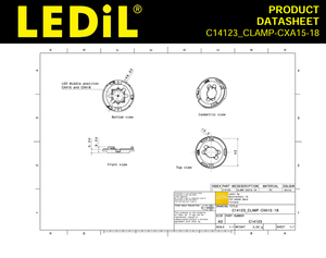 LEDils C14123.Clamp-CXA15-18 PMMA ฐานโคมไฟ LED ทรงกลมสำหรับครีส CXA15 - Product Image 3