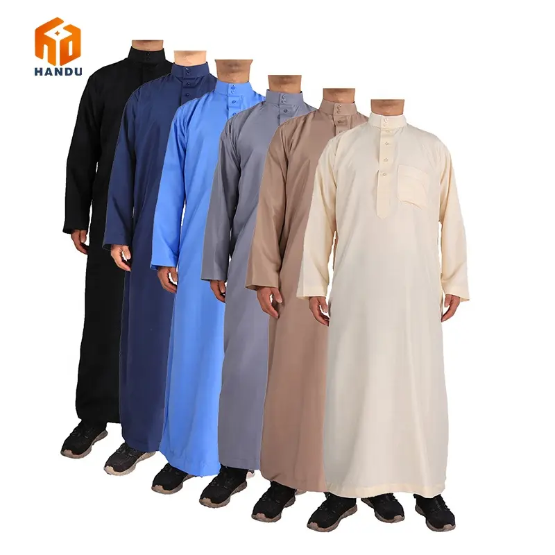 Ropa musulmana para hombre, ropa tradicional islámica, khamis árabe, thobe, abaya de Dubái, 2023