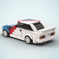Blocs de construction MOC compatibles 53544 Blanc E30, cadeau éducatif, voiture de course DTM, briques de construction en plastique tricolores, jouets