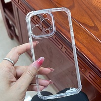 4 Coins Air Protection 2 IN 1 Acrylique PC + TPU Antichoc Bumper Case Avec Caméra Trous de Précision Pour iPhone 15 14 13 12 11