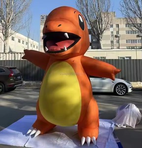 Tùy Chỉnh Kích Thước Linh Vật PVC Khổng Lồ <span class=keywords><strong>Inflatable</strong></span> Bóng Nhân Vật Dễ Thương Phim Hoạt Hình Lửa Rồng Không Thấm Nước Cho Quảng Cáo Khuyến Mãi - Product Image 4